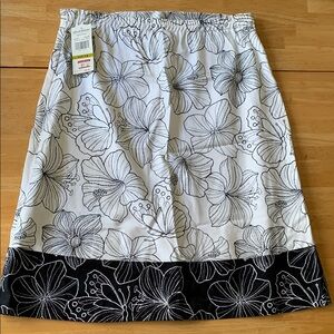 COPY - Alfred Dunner Black and White A-Line Skirt Knee-Length Resort Wear